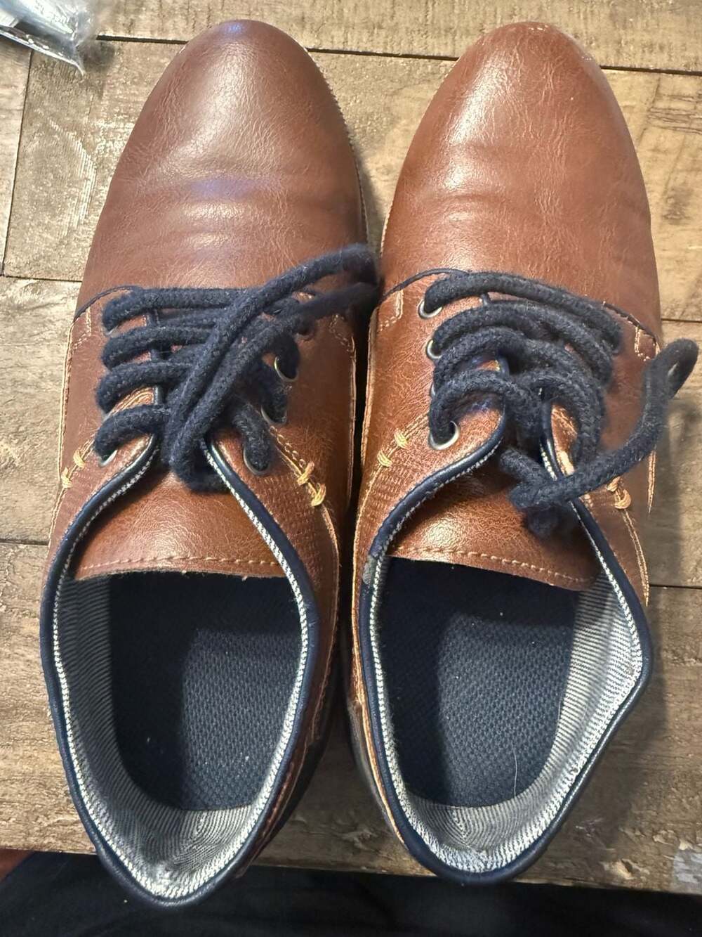 Sonoma Goods For Life Lochlan Boys Cognac Oxford Dress Shoes